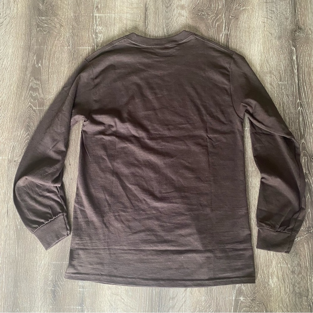 Funny Squirrel & Zombies Fall Autumn Fallelujah Long Sleeve Brown Tee - Picture 8 of 9